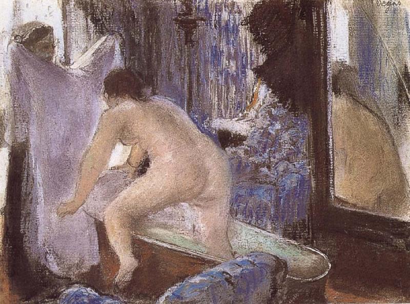 Out off bath, Edgar Degas